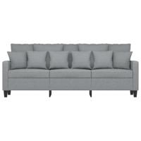 Driezitsbank 180 cm stof lichtgrijs - thumbnail