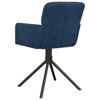Eetkamerstoelen draaibaar 2 st fluweel blauw - thumbnail