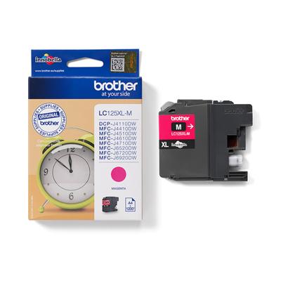 Brother inktcartridge, 1.200 pagina&apos;s, OEM LC-125XLM, magenta