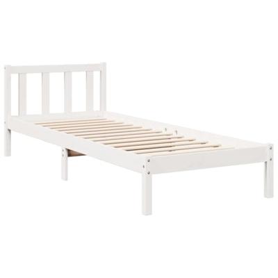 Bedframe extra lang zonder matras grenenhout wit 80x210 cm Bedframe extra lang zonder matras grenenhout wit 80x210 cm