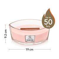 WoodWick Geurkaars Ellipse Pressed Blooms & Patchouli - 9 cm / 19 cm - Geurkaars in Glas - Houten Lont - thumbnail