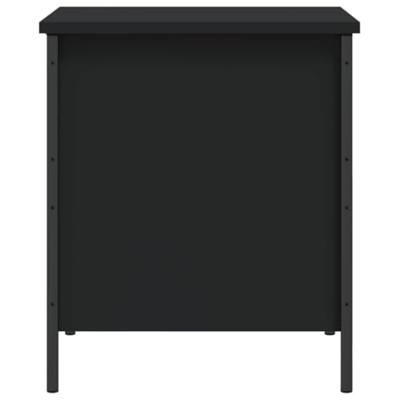 Opbergbankje 40x42,5x50 cm bewerkt hout zwart Opbergbankje 40x42,5x50 cm bewerkt hout zwart