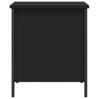 Opbergbankje 40x42,5x50 cm bewerkt hout zwart - thumbnail