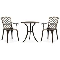 3-delige Bistroset gietaluminium bronskleurig - thumbnail