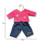 Heless Jack met spijkerbroek roze, 28-35 cm - thumbnail