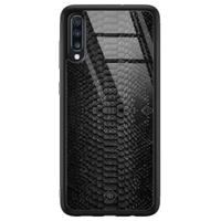 Samsung Galaxy A50 glazen hardcase - Black snake - thumbnail