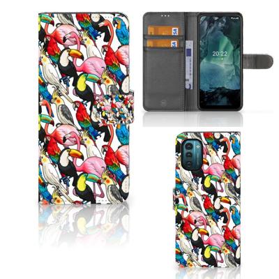 Nokia G11 | G21 | Telefoonhoesje | Met pasjeshouder | Birds Nokia G11 | G21 | Telefoonhoesje | Met pasjeshouder | Birds