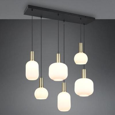 Trio Eetkamer hanglampDiva 6-lichts - wit glas - 319800608