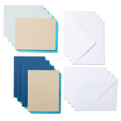 Cricut Joy™ Cutaway Cards Kaartenset Beige, Turquoise (glanzend), Donkerblauw, Lichtblauw