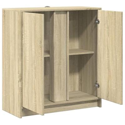 Dressoir met LED 77x34x85 cm bewerkt hout sonoma eikenkleurig Dressoir met LED 77x34x85 cm bewerkt hout sonoma eikenkleurig