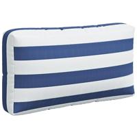 VidaXL Palletkussens 3 st gestreept oxford stof wit en blauw - thumbnail