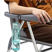 Tuinstoel met hoge rug Antraciet Aluminium , set van 2 - thumbnail