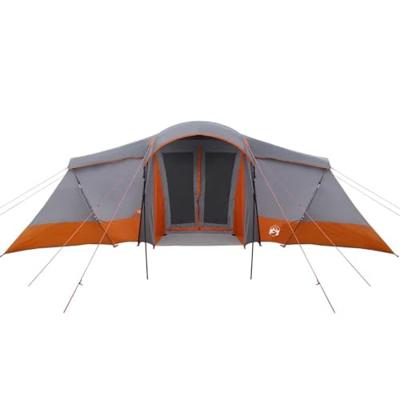Gezinstent met dak Grijs en Oranje 721 x 335 x 212 cm