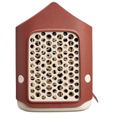 Elho Cosy Insect Hotel 18cm - Geschikt voor Insecten en Bijen - 100% Gerecycled Plastic - L17.6 x B18 x H23 cm - Toscaans Rood