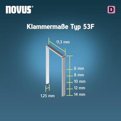 Novus Niet met platte draad D 53F/8mm | 1.200 stuks - 042-0789