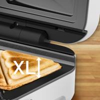 Tefal sw7011 snack xl sandwichmaker zilver/wit - thumbnail