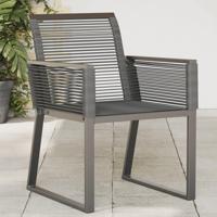 Tuinstoelen 2 st poly rattan zwart - thumbnail