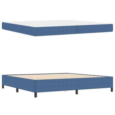 Bedframe met matras Blauw 200 x 200 cm Stof
