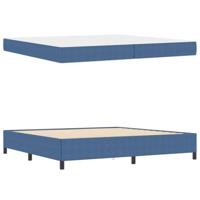 Bedframe met matras Blauw 200 x 200 cm Stof - thumbnail
