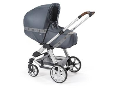 voor combikinderwagenswagens REER Designline Classic+ regenbeschermingAntraciet