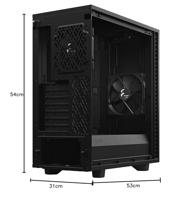 Define 7 Compact TG Dark - Behuizing - ATX, mATX en mITX - donker getint panel - 1 x USB 3.1 Gen 2 Type-C - 2 x USB 3.0 - 2 x USB 2.0 - thumbnail