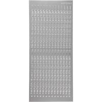 Creativ Company Stickers, cijfers, vel 10x23 cm, zilver, 1 vel - thumbnail