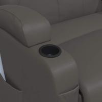 Massagestoel schommelend kunstleer antracietkleurig - thumbnail