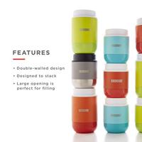 Zoku - Voedselcontainer, 295 ML, RVS, BPA vrij, Oranje - Zoku | Neat S - thumbnail