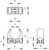 OBO Bettermann 2149004-100 Bevestigingsklem Grijs 100 stuk(s) OBO Bettermann 2149004-100 Bevestigingsklem Grijs 100 stuk(s)