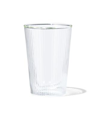 HEMA Dubbelwandig glas streep reliëf 350ml