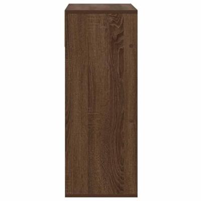 Boekenkast 66x31x80 cm bewerkt hout bruin eikenkleur