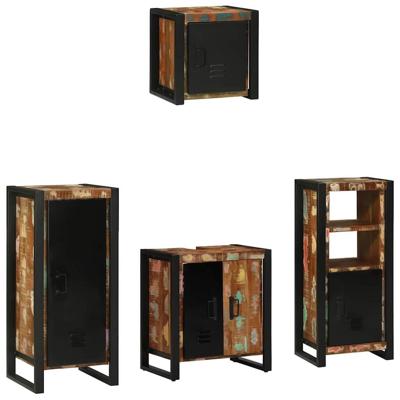 Badkamermeubelset met plank 4 pcs Multikleur 40 x 35 x 90 cm