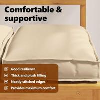 VidaXL Kussen 2 pcs beige 40 x 40 x 8 cm oxford stof - thumbnail