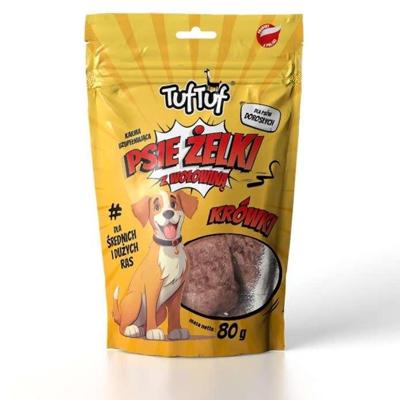 TUF TUF Psie żelki - beef fudge - traktatie voor hond - 80g
