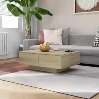 Salontafel 90x60x31 cm bewerkt hout sonoma eikenkleurig - thumbnail