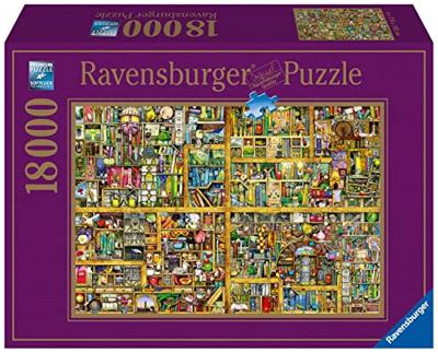 Ravensburger puzzel colin thompson magical bookcase - legpuzzel - 18000 stukjes