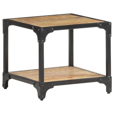 VidaXL Salontafel 40x40x36 cm massief ruw mangohout