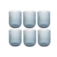 Glazenset DKD Home Decor Blauw Kristal 240 ml (6 Stuks) - thumbnail