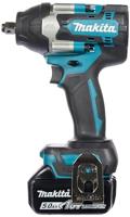 Makita DTW700RTJ 18 V Slagmoersleutel 1/2" 700Nm met frictiering en gat voor borgpen | 5,0 Ah accu (2 st), snellader, Mbox - thumbnail