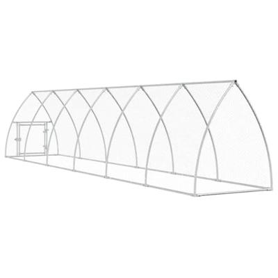 VidaXL Kippenhok 600x105x120 cm gegalvaniseerd staal zilverkleurig