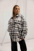 Couture Club Digital Check Heavyweight Jack Dames Beige - Maat XXS - Kleur: BeigeWitZwart | Soccerfanshop - thumbnail