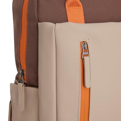 Ferron Miami Rugzak 9L Waterafstotende Laptop Rugtas 13 inch Schooltas en Werktas van PU Nylon Coffee