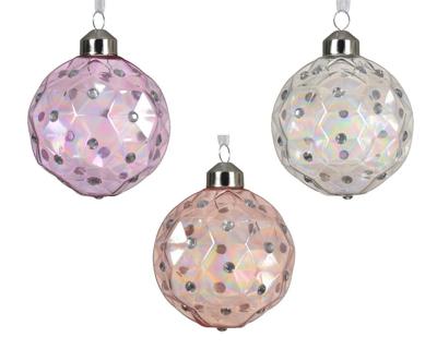 Kerstbal glas d8 cm a3 LV Decoris - Decoris