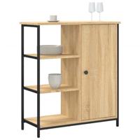 Dressoir 70x30x80 cm bewerkt hout sonoma eikenkleurig - thumbnail
