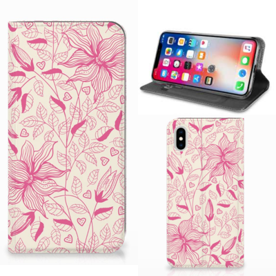 Apple iPhone Xs Max Smart Cover Pink Flowers Apple iPhone Xs Max Smart Cover Pink Flowers
