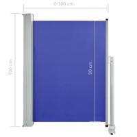 Tuinscherm uittrekbaar 100x300 cm blauw - thumbnail