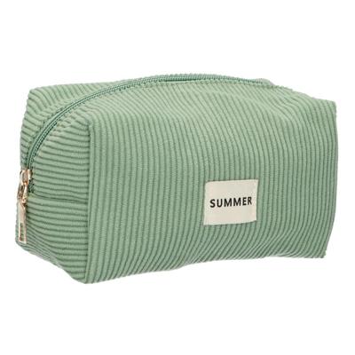 Traveller Beautybag rib waterdicht mintgroen 20cm x 11,5cm