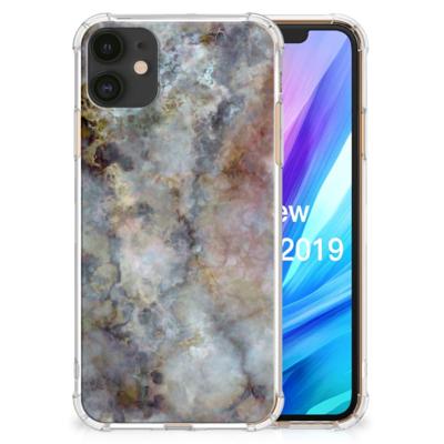 Apple iPhone 11 Anti-Shock Hoesje Marmer Grijs Apple iPhone 11 Anti-Shock Hoesje Marmer Grijs