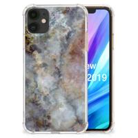 Apple iPhone 11 Anti-Shock Hoesje Marmer Grijs - thumbnail