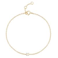 Elenza Goudkleurige 925 Sterling Zilveren Armband met Opale Steen - thumbnail